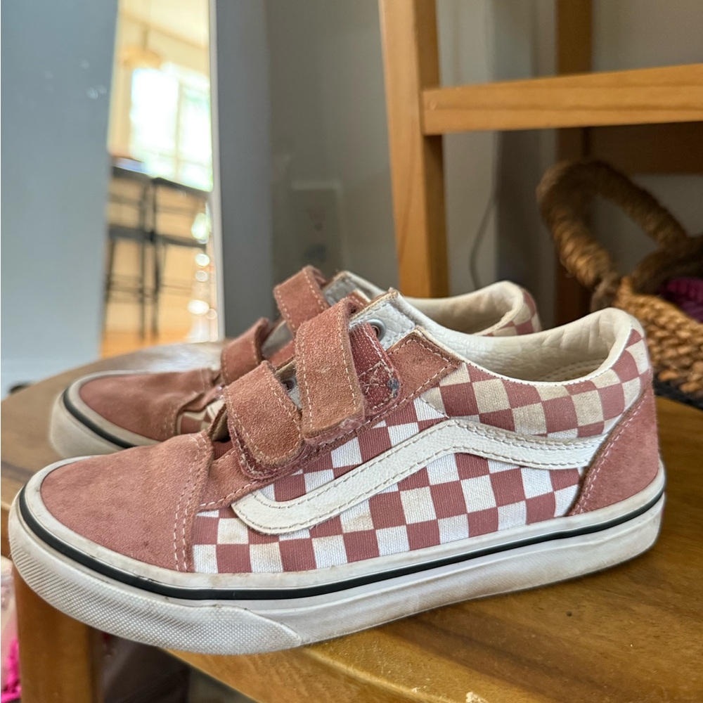 Vans Kids Pink Checkered Sneakers